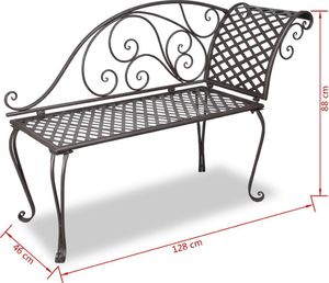 Elior Metalowy szezlong ogrodowy - Frida 6