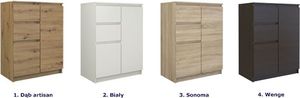 Elior Nowoczesna komoda Velda 2X - dąb artisan 4