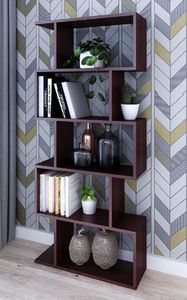 Elior Regał do salonu na książki i dekoracje dąb wenge - Aristo 4X 4