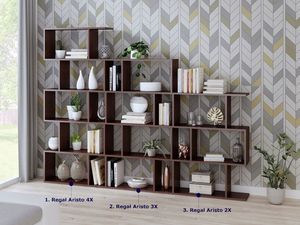 Elior Regał do salonu na książki i dekoracje dąb wenge - Aristo 4X 5