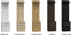 Elior Biały wieszak z szafką na buty - Kaya 3X 4