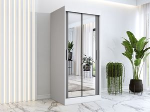 Elior Szafa przesuwna w kolorze biały + antracyt - Edna 2X 3