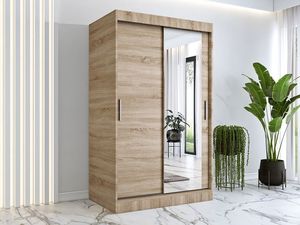 Elior Szafa przesuwna w odcieniu dąb sonoma 120 - Palmira 3X 3