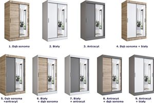 Elior Szafa przesuwna w odcieniu dąb sonoma 120 - Palmira 3X 4