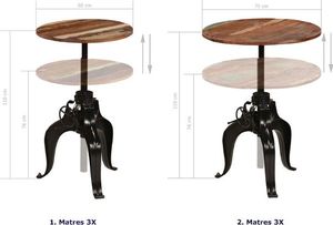 Elior Okrągły stolik barowy do kuchni Matres 2X 4