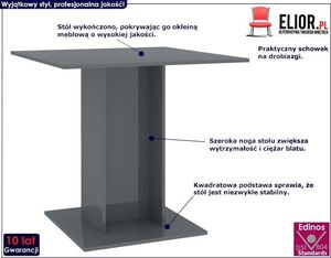 Elior Szary stół z połyskiem - Marvel 2