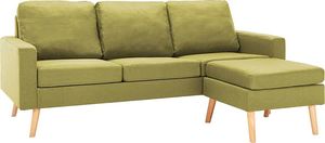 Elior 3-osobowa zielona sofa z podnóżkiem - Eroa 4Q 1