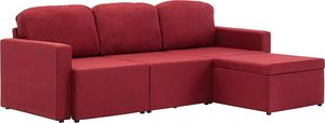 Elior Rozkładana sofa modułowa czerwone wino - Lanpara 4Q 1