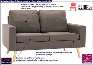 Elior 2-osobowa sofa taupe - Eroa 2Q 2
