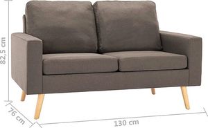 Elior 2-osobowa sofa taupe - Eroa 2Q 5