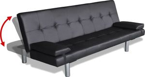 Elior Czarna kanapa rozkładana z Wally 8