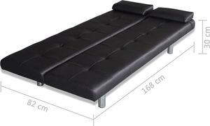 Elior Czarna kanapa rozkładana z Wally 10