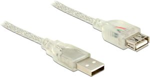 Kabel USB Delock USB-A - USB-A 1.5 m Przezroczysty (83882) 1