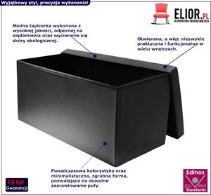 Elior Czarna pufa otwierana - Espelle 2