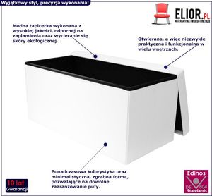 Elior Biała pufa otwierana - Espelle 2