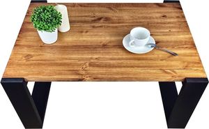 Elior Drewniana ława do salonu w stylu loftowym - Mokka 5