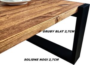 Elior Drewniana ława do salonu w stylu loftowym - Mokka 8