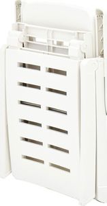 Elior Biały rozkładany leżak ogrodowy - Dantes 5