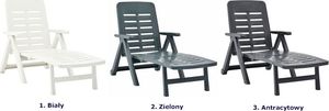 Elior Biały rozkładany leżak ogrodowy - Dantes 6