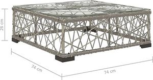 Elior 5-częściowy szary zestaw wypoczynkowy do ogrodu - Beck 5A 9