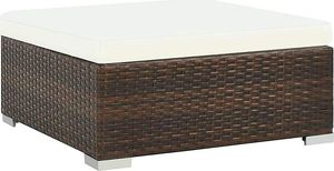 Elior 8-częściowy zestaw ogrodowy ze stolikiem brązowo-śmietankowy - Bero 8B 3