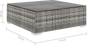 Elior 5-częściowy szary zestaw wypoczynkowy do ogrodu - Begi 5A 11