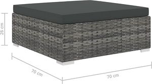 Elior 5-częściowy szary zestaw wypoczynkowy do ogrodu - Begi 5A 5