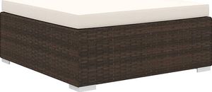 Elior 4-częściowy brązowo-kremowy zestaw wypoczynkowy do ogrodu - Begi 4A 4