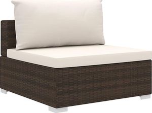 Elior 4-częściowy brązowo-kremowy zestaw wypoczynkowy do ogrodu - Begi 4A 5