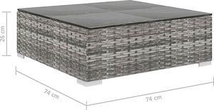 Elior 4-częściowy szaro-kremowy zestaw wypoczynkowy do ogrodu - Begi 4A 4