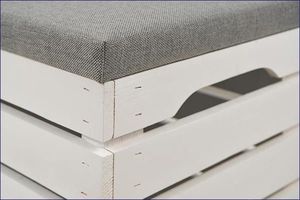 Elior Biała drewniana skrzynia z siedziskiem Alva 2X- 38 kolorów 3