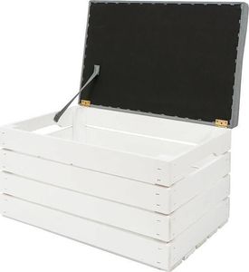 Elior Biała drewniana skrzynia z siedziskiem Alva 2X- 38 kolorów 5