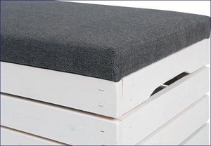 Elior Biała sosnowa skrzynia z siedziskiem Alva 3X- 38 kolorów 3