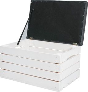 Elior Biała sosnowa skrzynia z siedziskiem Alva 3X- 38 kolorów 5