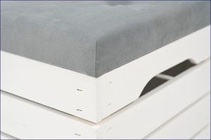 Elior Biała skrzynia z pikowanym siedziskiem Alva 3X- 38 kolorów 3