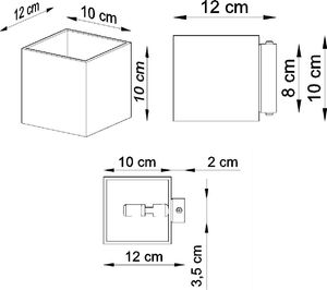 Kinkiet Lumes Geometryczny kinkiet antracyt - E716-Quas 4