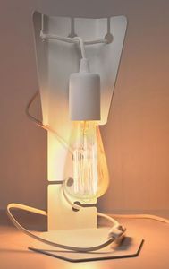 Lampa stołowa Lumes Biała loftowa lampka na biurko - EXX248-Arbo 2