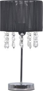 Lampa stołowa Lumes Czarna lampka stołowa glamour z abażurem - EX817-Alesa 1