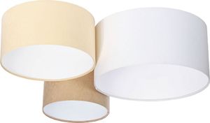 Lampa sufitowa Lumes Biało-beżowy plafon z białym wnętrzem abażura - EXX35-Prilo 1