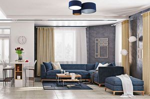 Lampa sufitowa Lumes Potrójna welurowa plafoniada - EXX51-Lomira 2