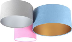 Lampa sufitowa Lumes Kolorowy welurowy plafon z abażurami - EXX60-Hores 1