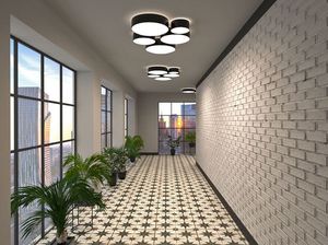 Lampa sufitowa Lumes Czarny okrągły plafon sufitowy - EXX215-Arens 2