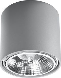 Lampa sufitowa Lumes Szary minimalistyczny plafon LED walec - EX655-Tiubo 1