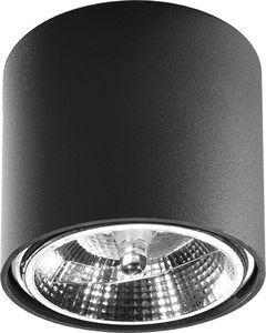 Lampa sufitowa Lumes Czarny industrialny plafon LED tuba - EX655-Tiubo 1