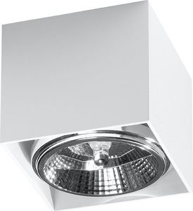 Lampa sufitowa Lumes Biały kwadratowy plafon LED - EX656-Blaki 1