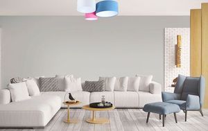 Lampa sufitowa Lumes Trzykolorowy plafon z białym wnętrzem abażura - EXX54-Travol 2