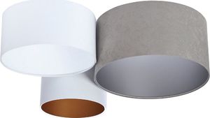Lampa sufitowa Lumes Biało-szary welurowy plafon sufitowy - EXX43-Roder 1
