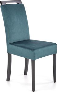 Elior Drewniane krzesło z zieloną tapicerką - Tridin 1