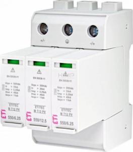 ETI Ogranicznik przepięć T1 T2 (B i C) do systemów PV ETITEC EM T12 PV 1100/6,25 Y 1