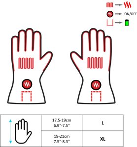 Glovii Ogrzewane, skórzane rękawiczki narciarskie, rozmiary: XL (GS5XL) 6